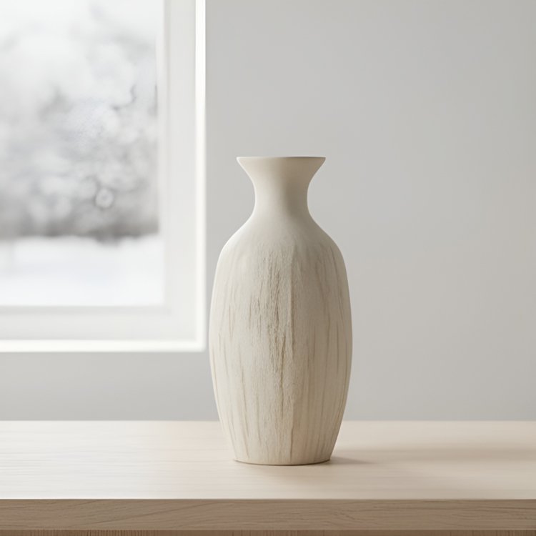 오프 화이트 꽃병 장식 장식품
