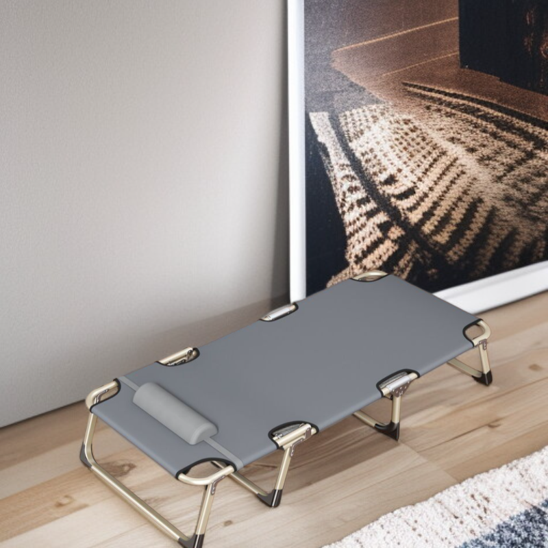 침대 프레임의 강화 구조 클로즈업