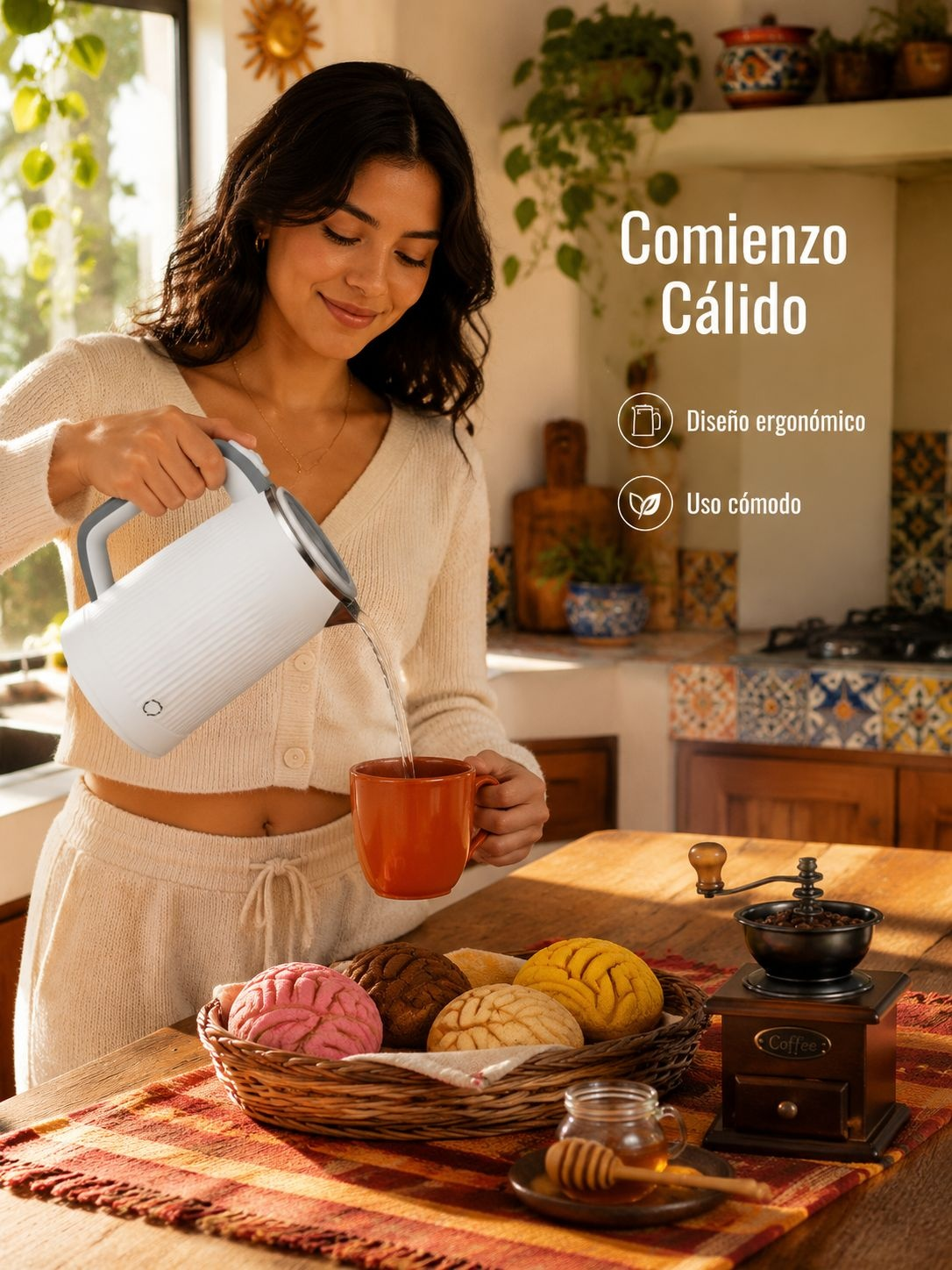 Hervidor de agua automático con apagado y función de mantener caliente para el hogar