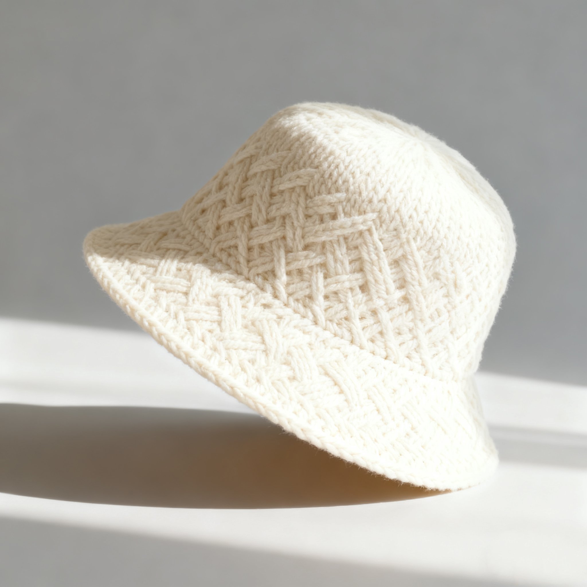 미백색 데일리 버킷햇 전체 이미지