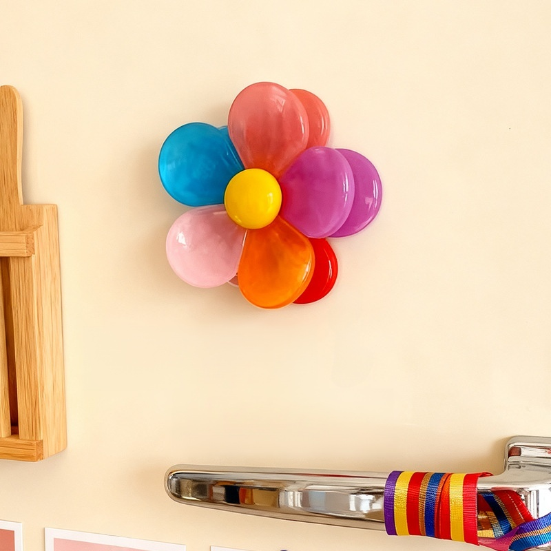Magnetic flower refrigerator magnets