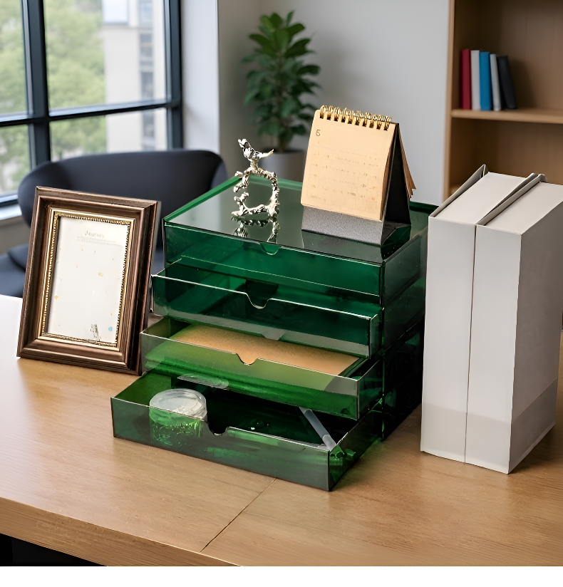 Elegant desktop organizer for small spaces