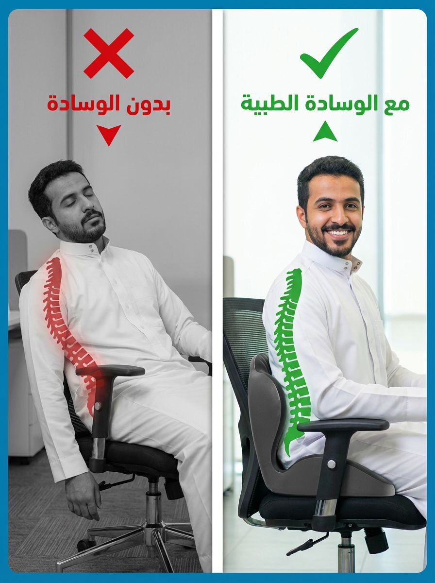وسادة دعم الظهر المخصصة بتقنية التبريد