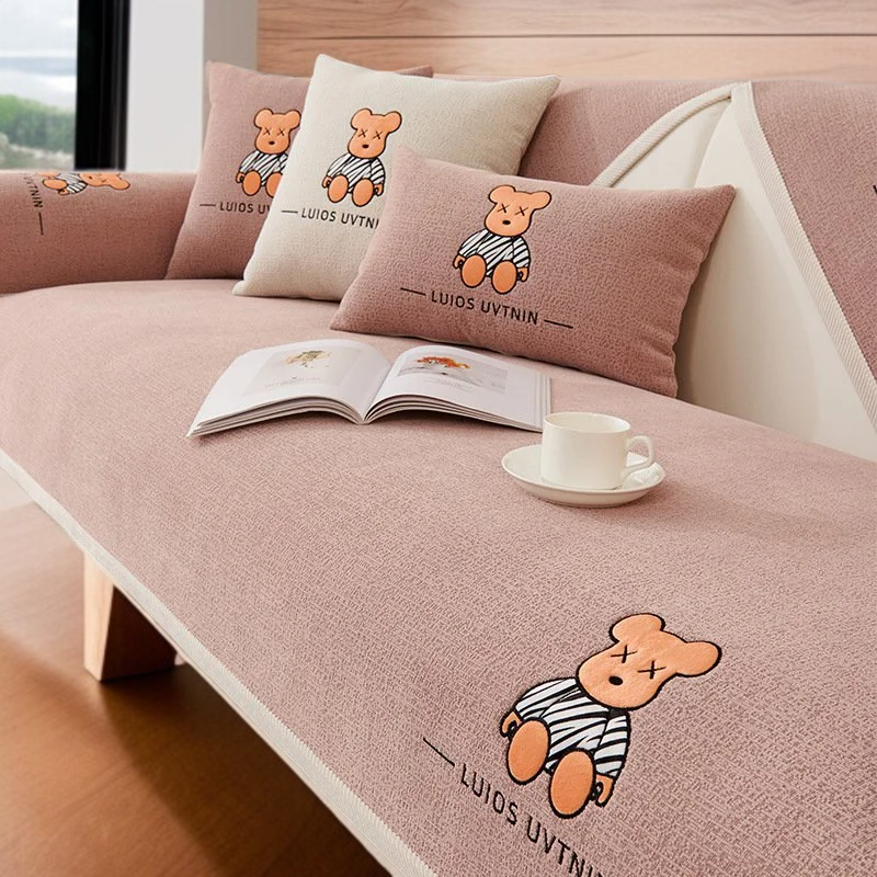 샤닐 소파 패드 커버 미끄럼 방지 방석 등받이 컴포트 소파 패드 커버 패드