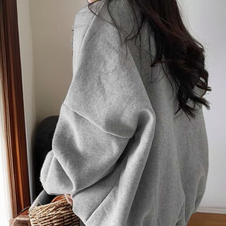 여자 루즈핏 얇은 맨투맨 상의 학생 후드 점퍼 맨투맨 얇은 여성 루즈핏 코트