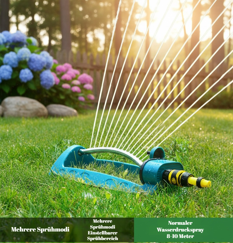 Wassersprinkler für gleichmäßige Gartenbewässerung