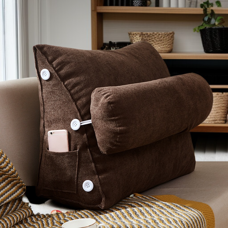 取り外し可能で洗濯できる三角形クッション ソファー窓用