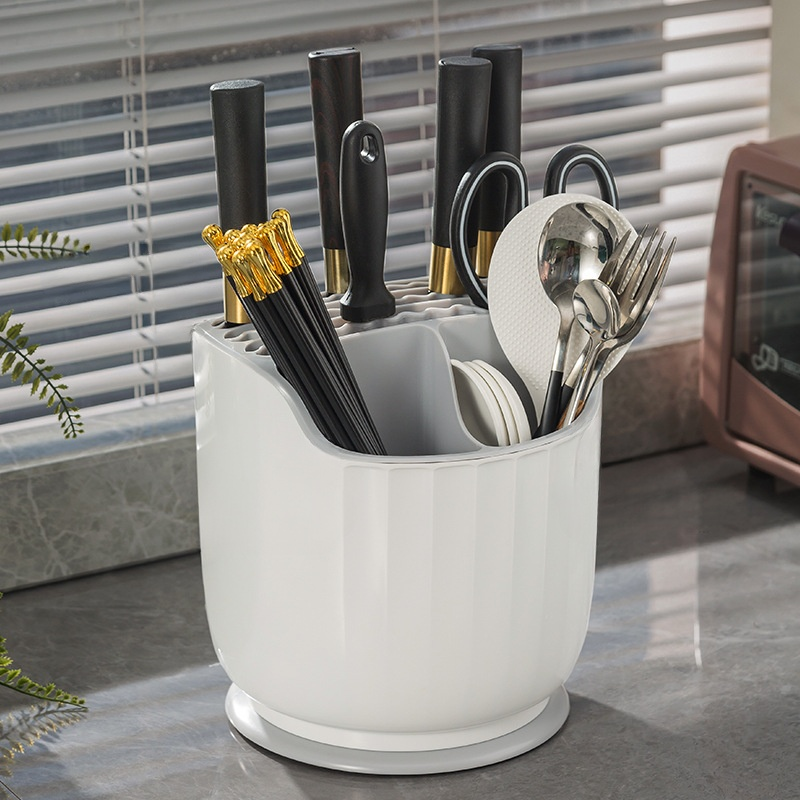 Küchen-Aufbewahrungsbox mit Besteckkorb und Multifunktions-Ablage, rutschfest