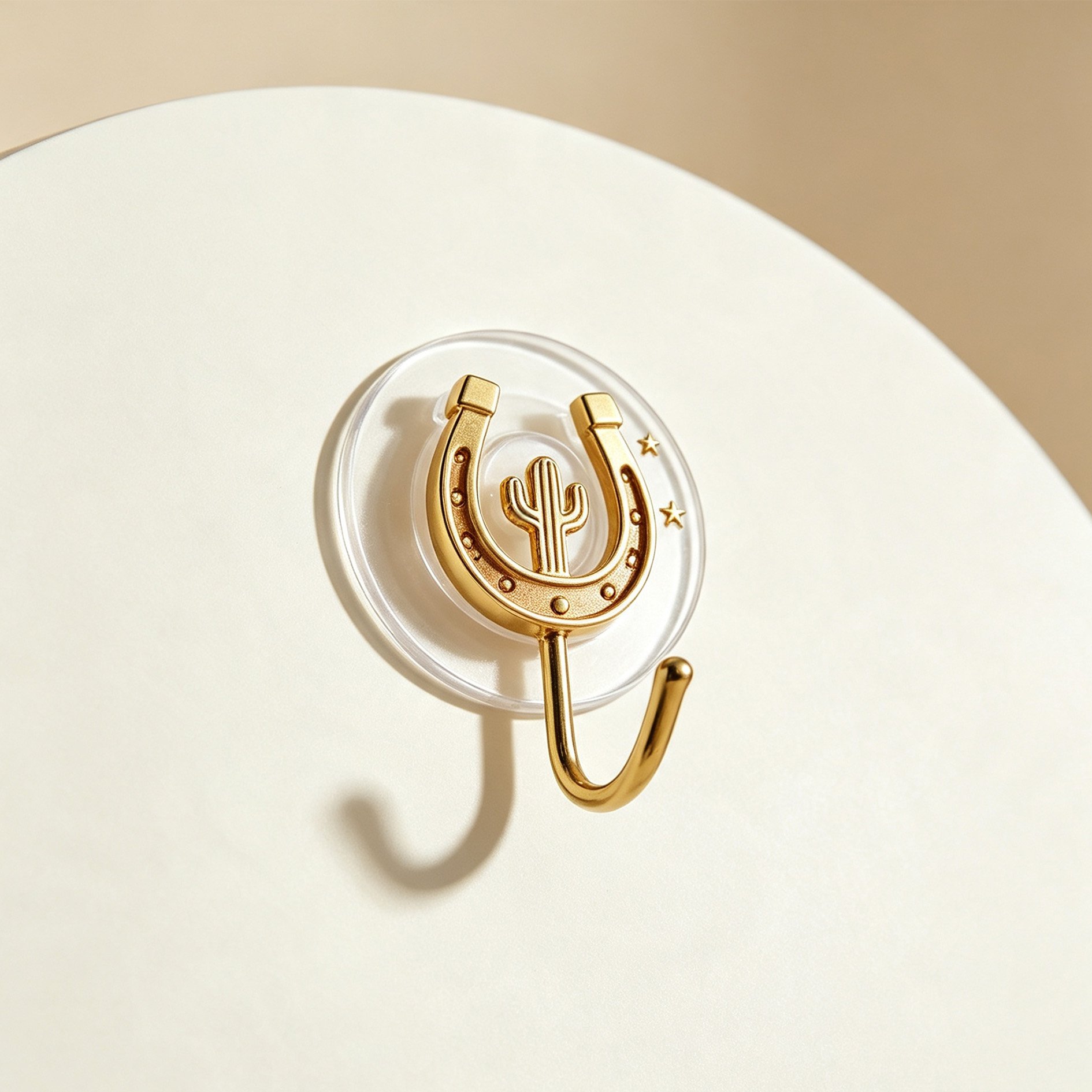 Horseshoe Cactus Hook holding a cowboy hat