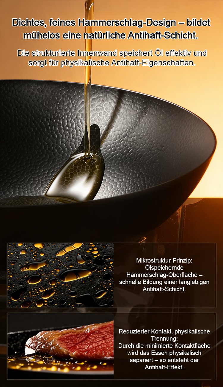 Hochwertige Bratpfanne ohne Beschichtung
