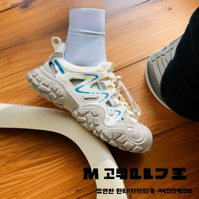 여성 펀칭 아빠 신발 통풍 메쉬 운동화 똥 밟는 느낌 펀칭 아빠 신발