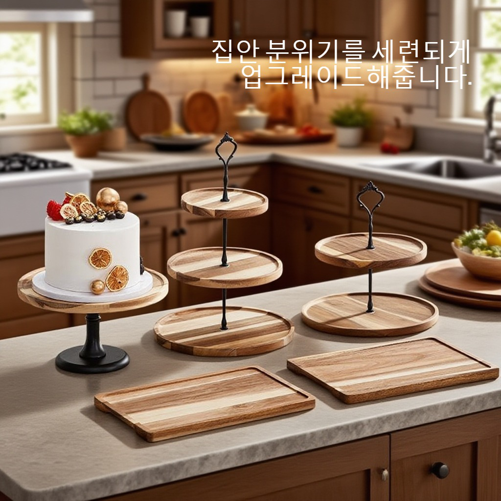 현대식 심플한 이중 말린 과일 쟁반