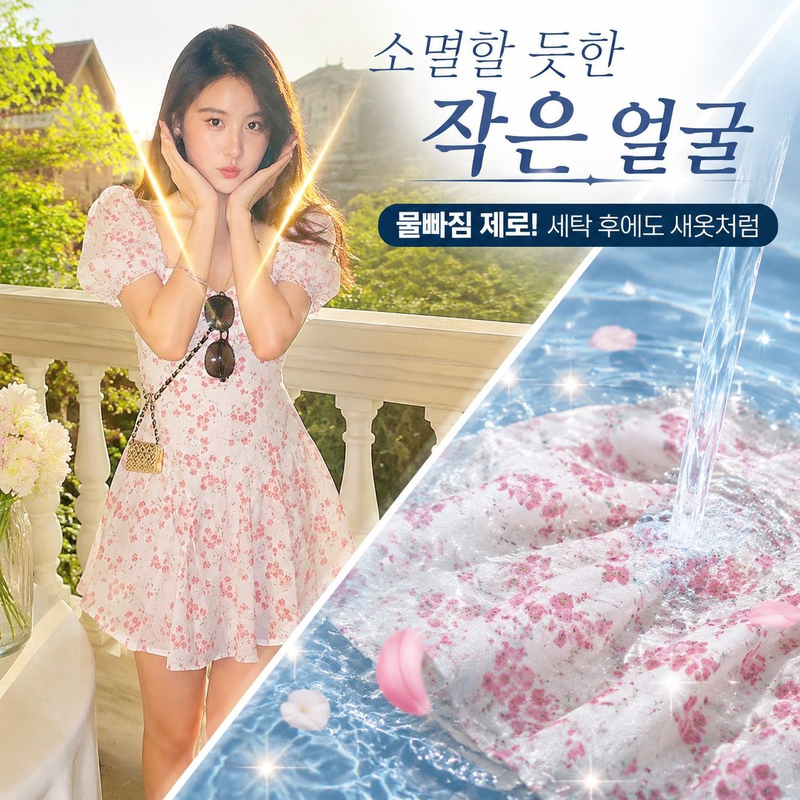 트렌디 캐주얼 플라워 스커트 여자
