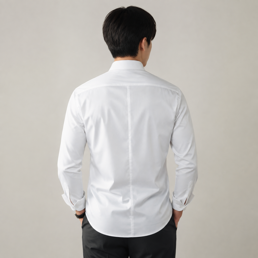 럭셔리 실켓 코튼 무봉제 남성 셔츠