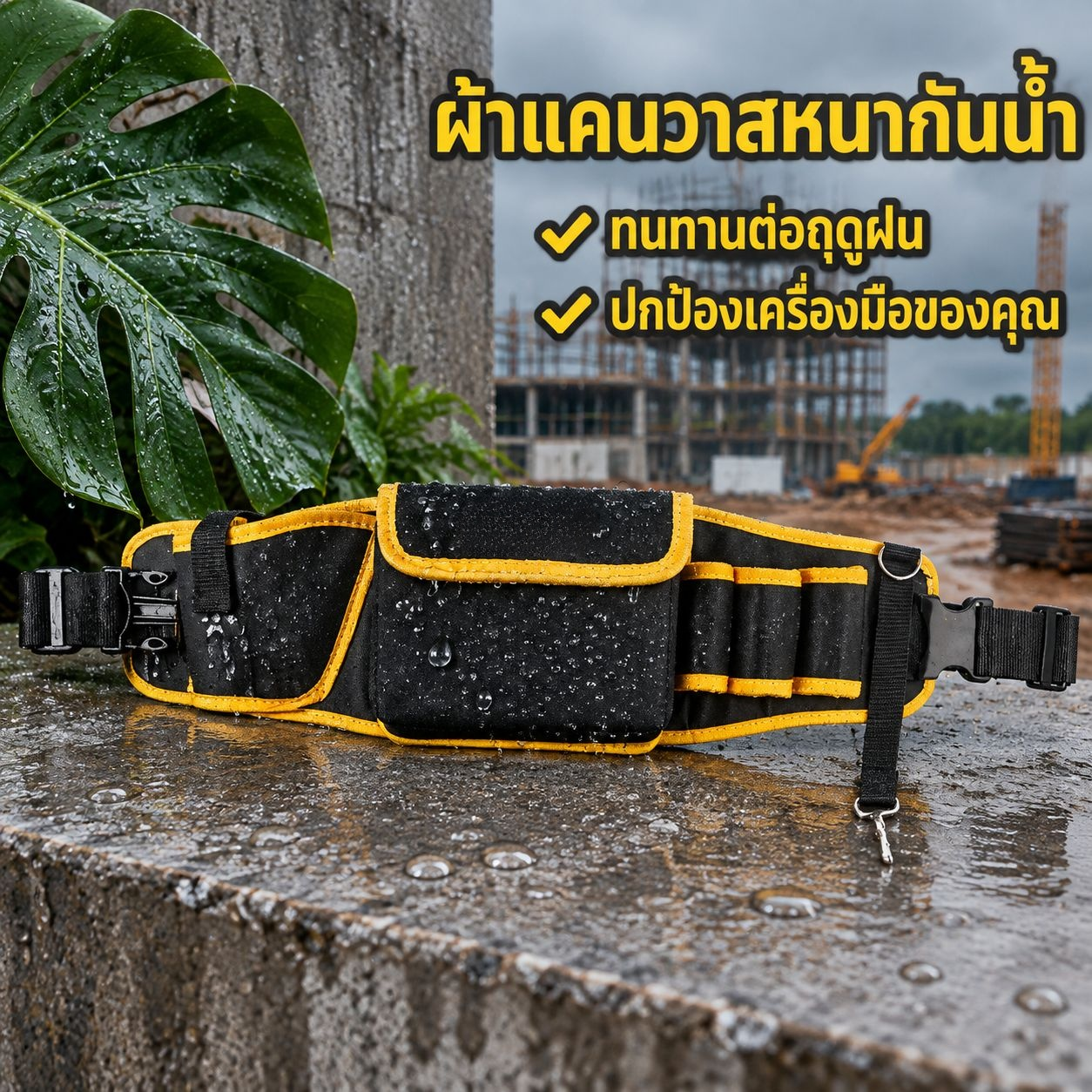 กระเป๋าผ้าแคนวาสอเนกประสงค์สำหรับช่างไฟฟ้าและช่างไม้