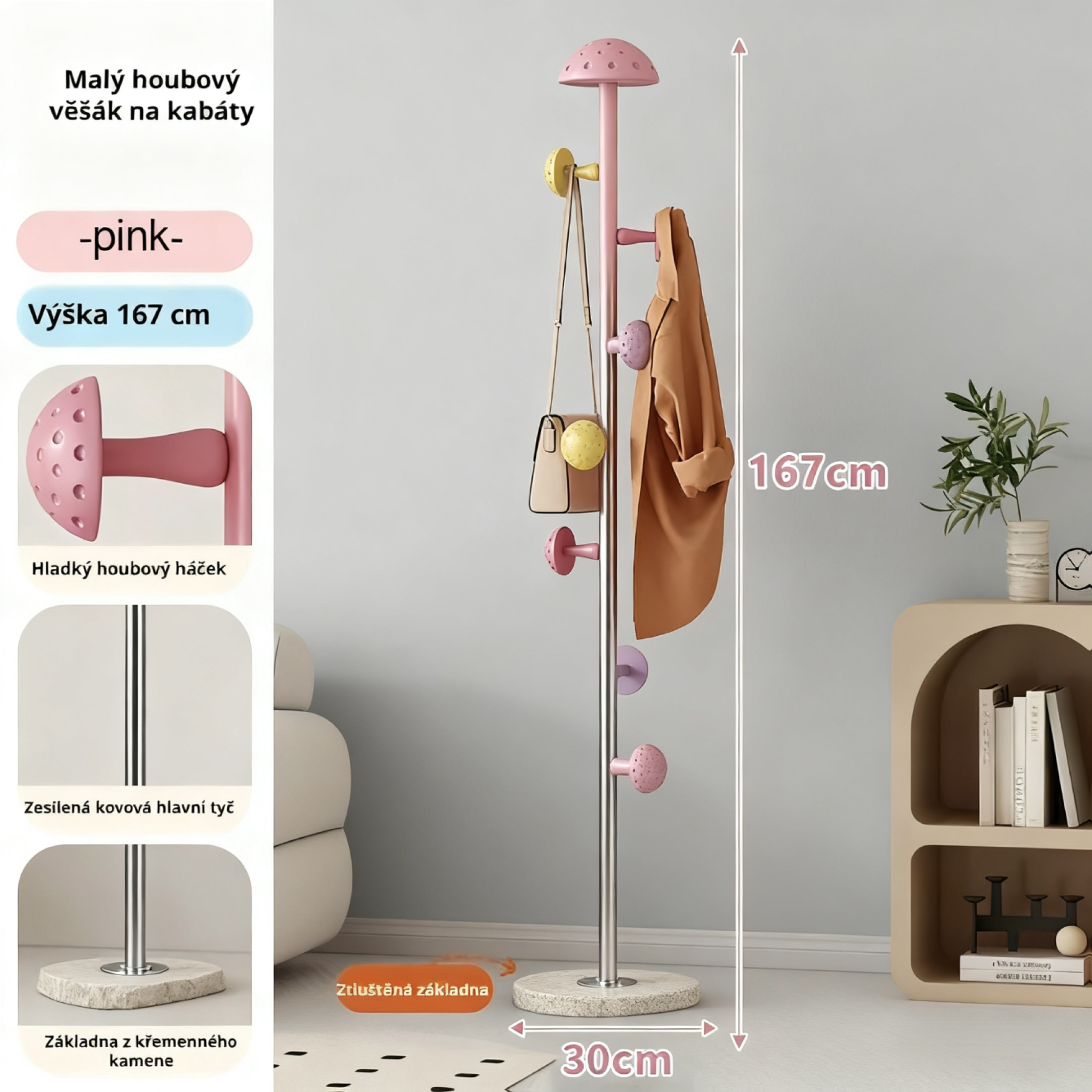  Stojanový věšák do ložnice na oblečení 