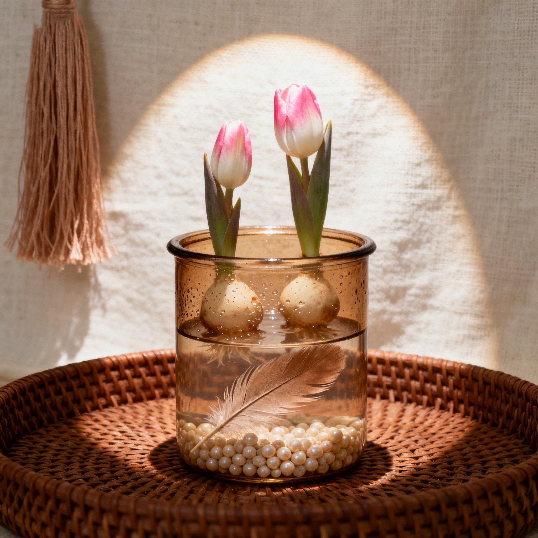 ชุดหัวพันธุ์ทิวลิปไฮโดรโปนิกส์ 5 หัว พร้อมขวด