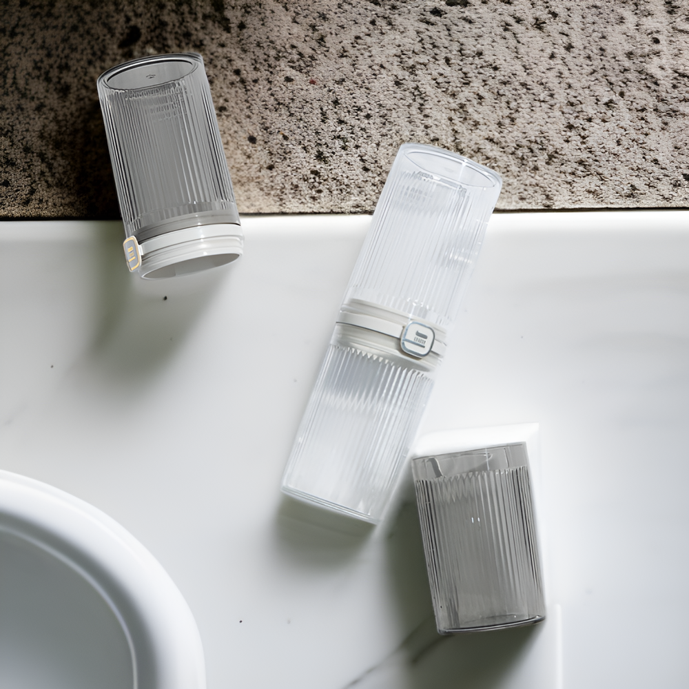 투명한 휴대용 구강청결컵
