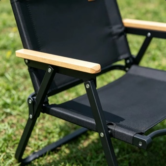 Portable camping table and chair kit folded for easy transport