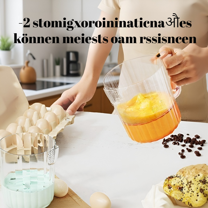 Automatischer Schneebesen mit Pressmechanismus, Rührbecher, lebensmittelecht