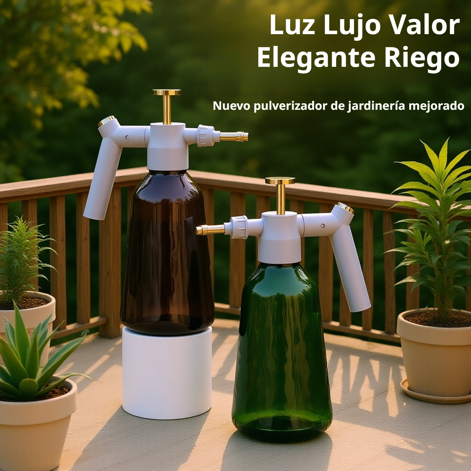 Botella pulverizadora de aire a presión para plantas y limpieza