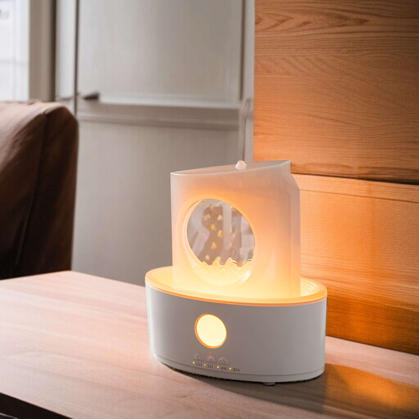 Wholesale Quiet Moon Drip Aroma Diffuser, Jellyfish Salt Stone Clock, Ship-shaped Sprayer, Volcano S