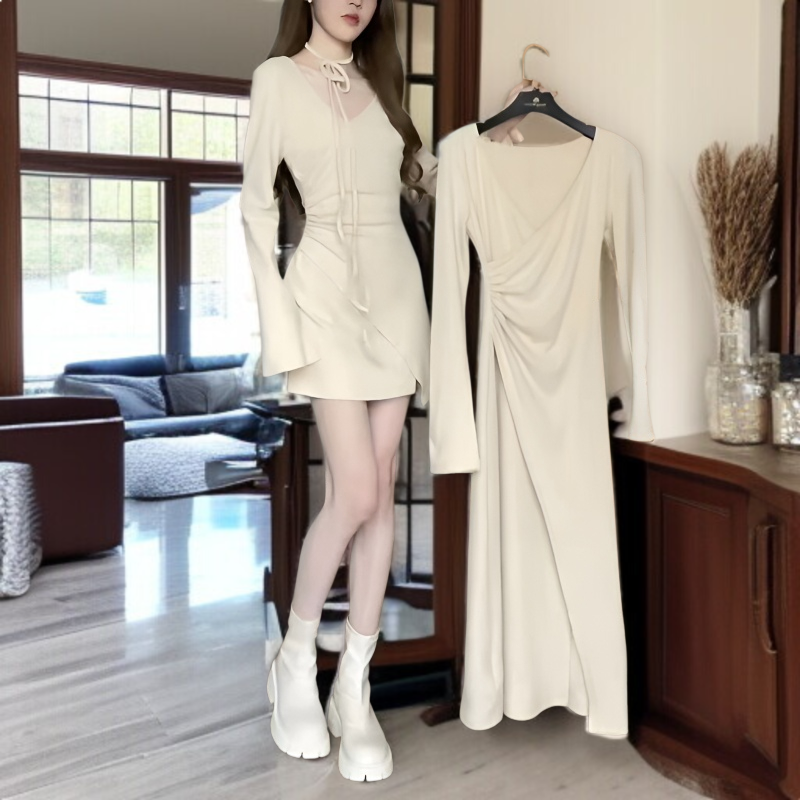 언밸런스 롱 스커트 디테일