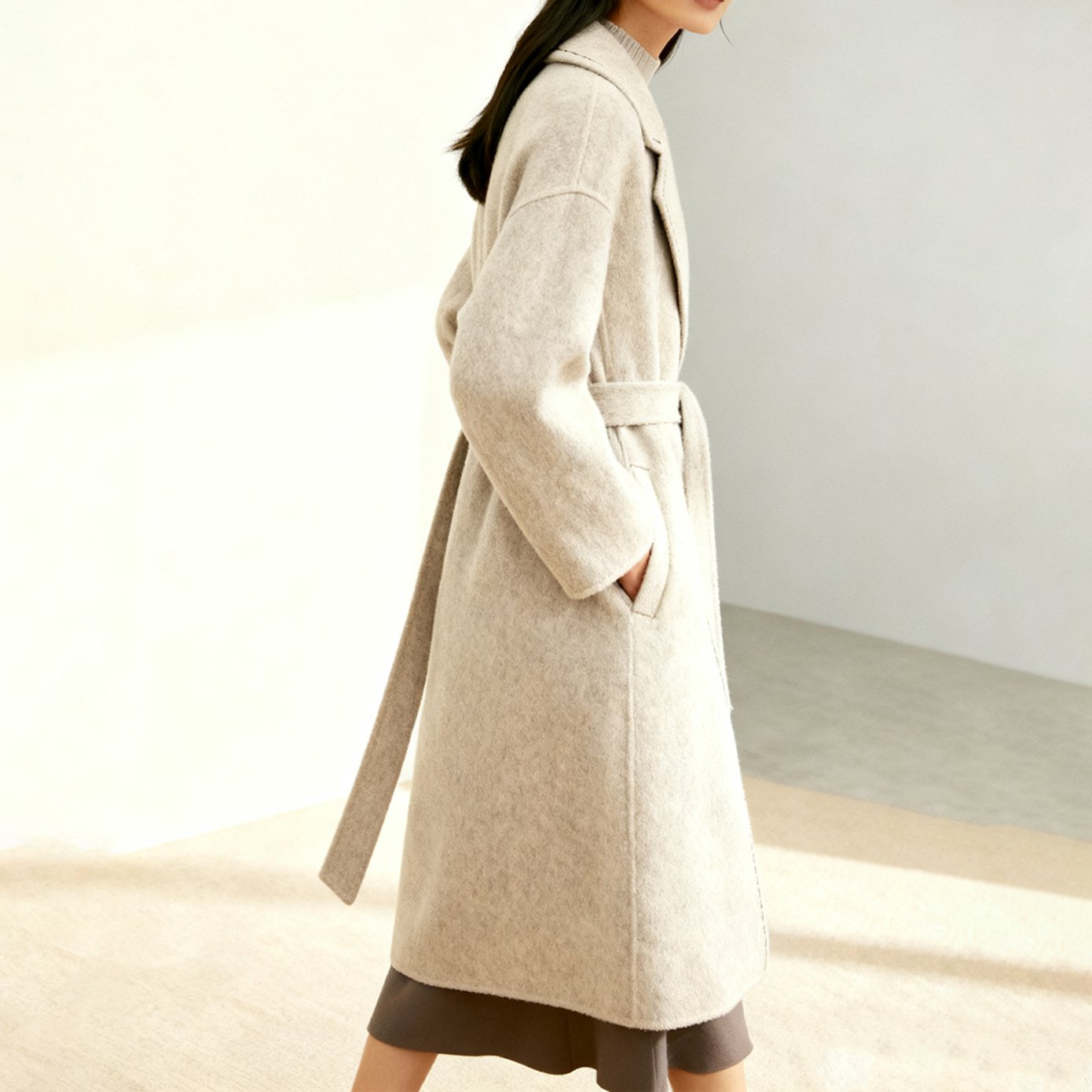 エレガントカシミヤロングコート 