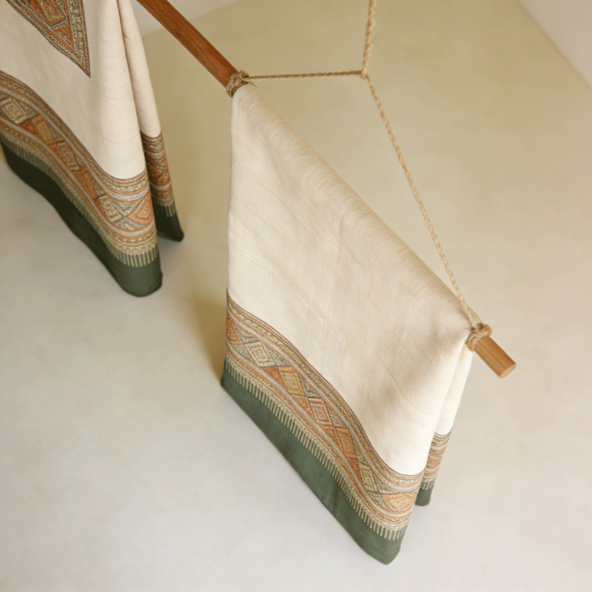  ผ้าตกแต่งบ้านดีไซน์สวย (ชุด 2 ชิ้น)