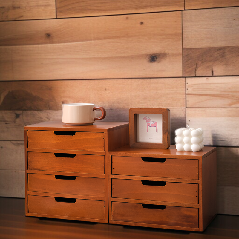 탁상 사물함 다단 수납 서랍형 사물함 잡동사니 수납장 우드 화장품 사물함 사물함 다용도 스몰 키높이 선반