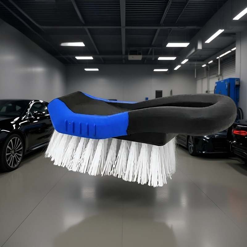 Car Mat and Tire Cleaning Brush - Detailed Cleaning Tool for Carpets, Wheels, and Motorcycles