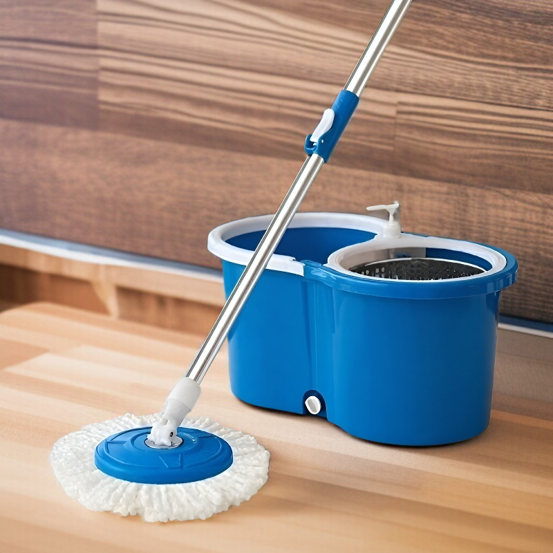 360° drehbarer Magic Mopp mit Eimer, verstellbar, Mikrofaser, für die Bodenreinigung