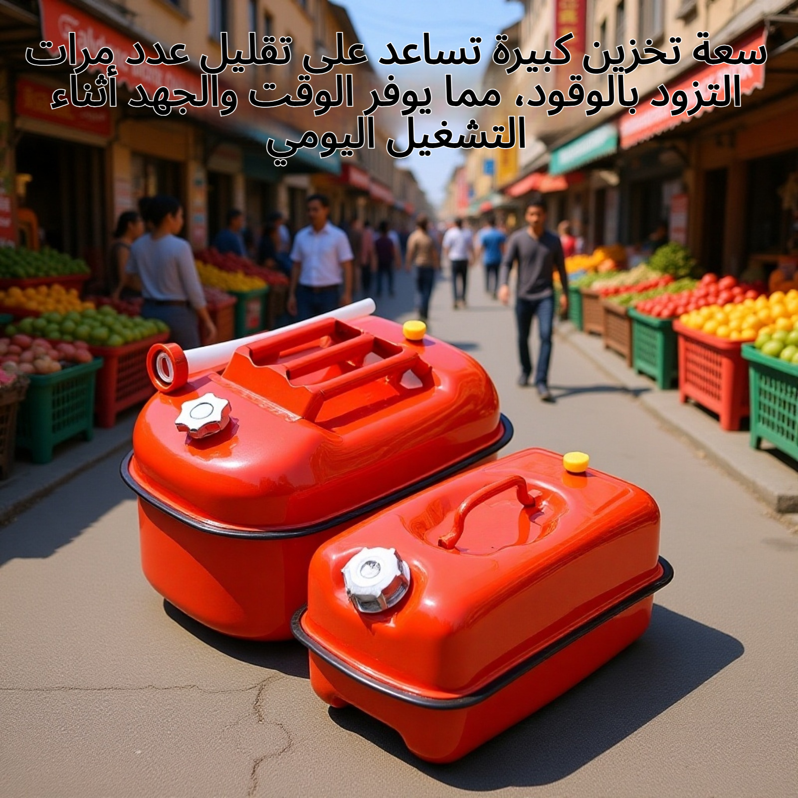 خزان بنزين أفقي بتصميم متين