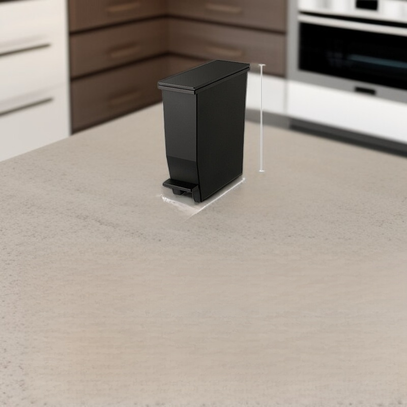 Papelera de pedal de 32L con apertura doble, ideal para oficina y cafetería