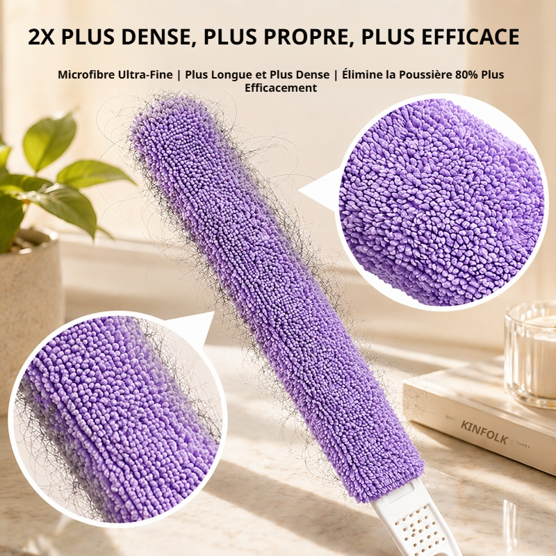 Bâton de nettoyage multifonctionnel à poussière avec adsorption électrostatique