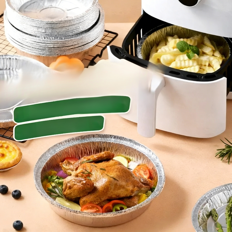 ถ้วยอลูมิเนียมฟอยล์หม้อทอดอากาศ ไม่ต้องล้าง