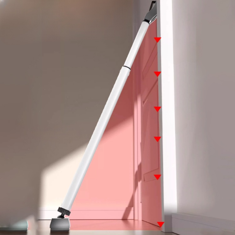 Tope de puerta ajustable telescópico 2 en 1 con función antirrobo para puertas y ventanas