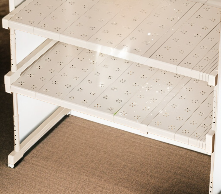 Space saving cabinet rack for home organization