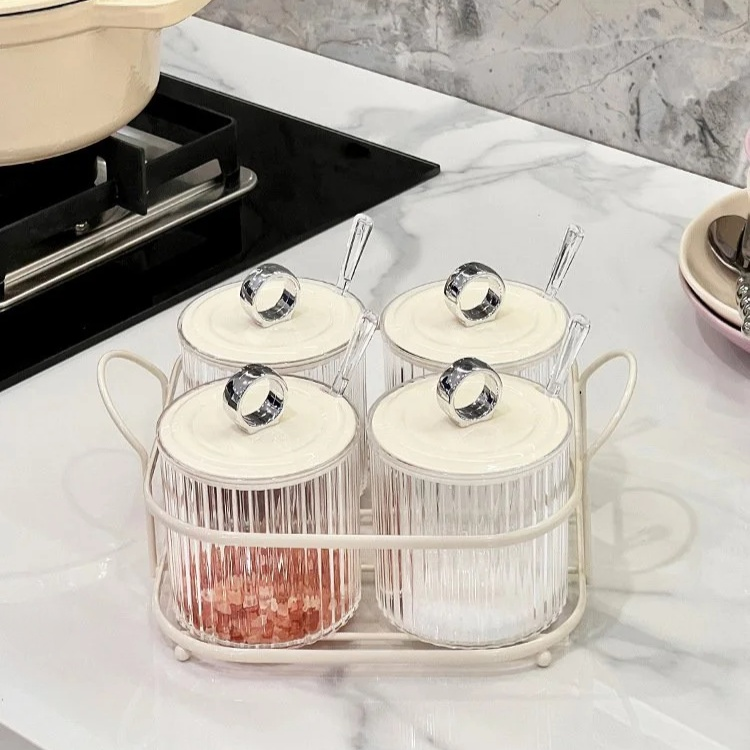 プラスチック調味料容器セット・キッチン収納ボックス