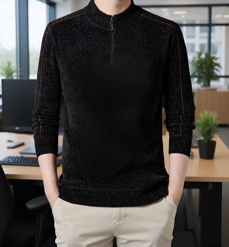 부드러운 쉐닐 스웨터 촉감 표현