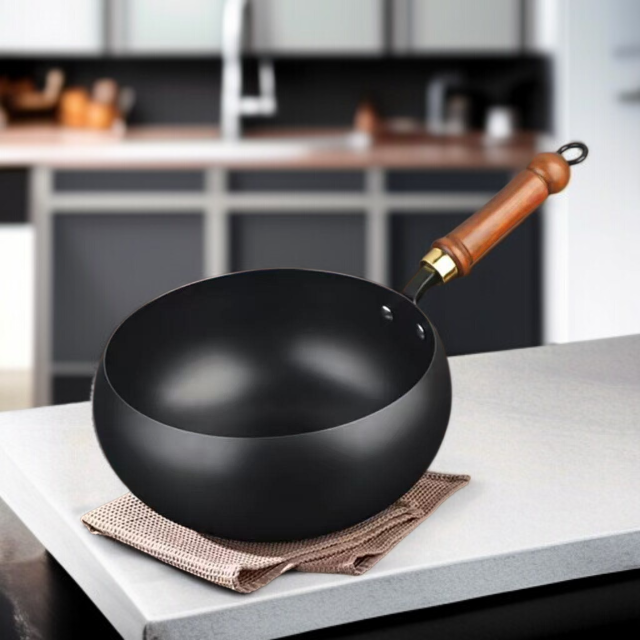 곱창 가마솥 장구 가정용 무코팅 냄비 논스틱 냄비 논스틱 냄비 볶음 냄비 구식 무쇠 냄비