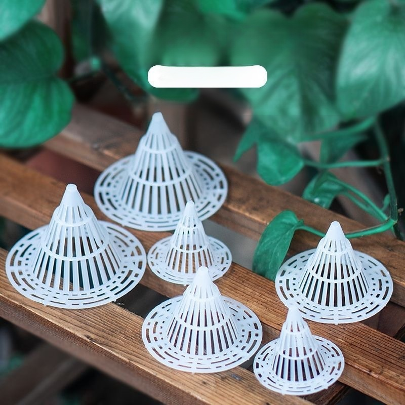 通気性抜群の円錐型鉢底ネット・根腐れ防止マット