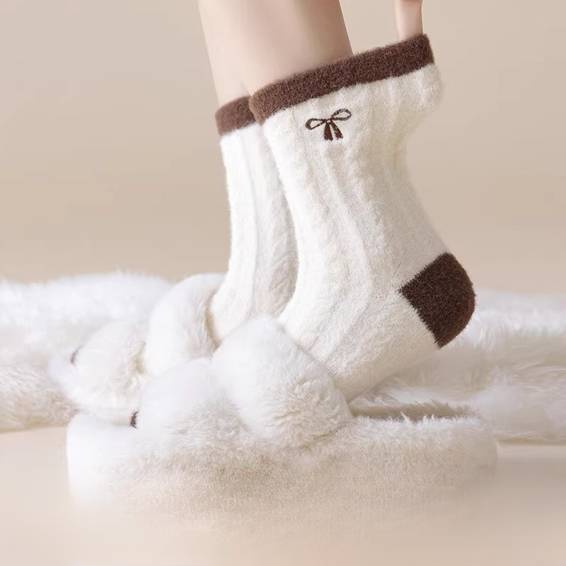 Double-sided Fleece Warm Mid-Calf Floor Socks