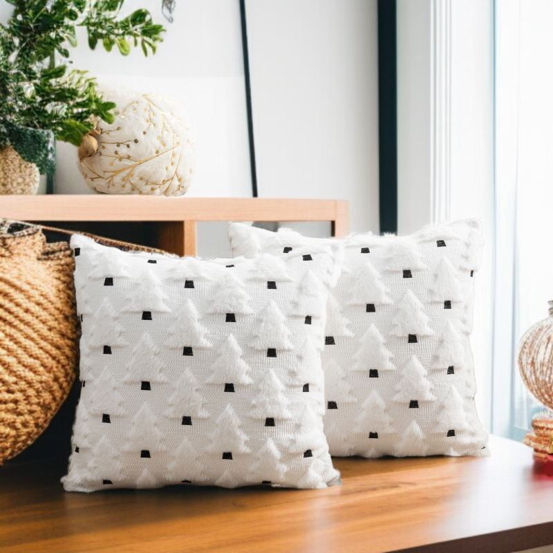 Holiday Cushion Cover Cute Embroidery Quilting Home