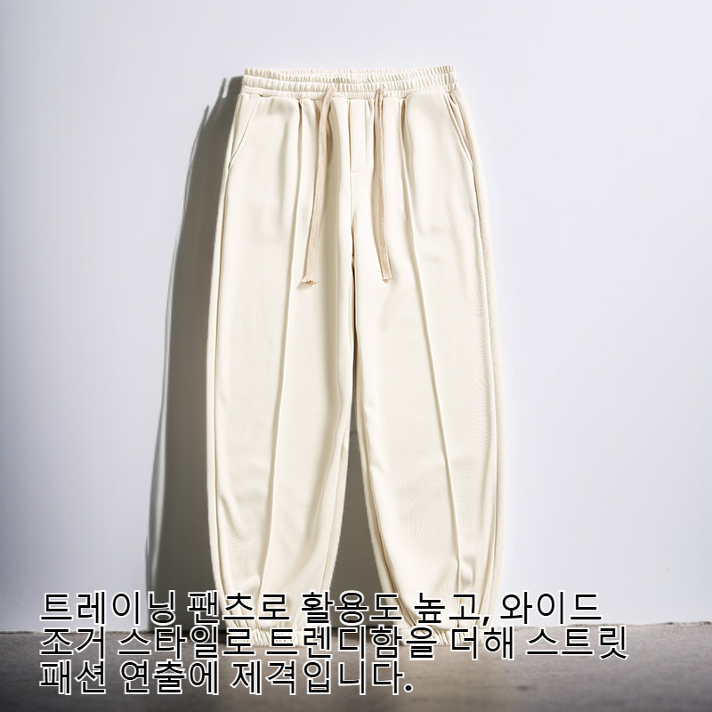 남 봄 가을 와이드 아메리칸 캐주얼 트레이닝 빅사이즈 면 조거 팬츠