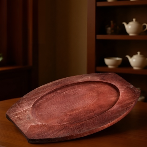 楕円形の鉄板焼き鍋