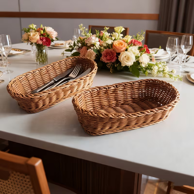 JMY仿藤编厨房收纳篮