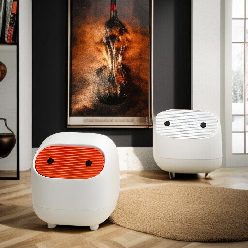 デスクトップゴミ箱 オフィス用 蓋付き プッシュ式 ミニ収納ボックス