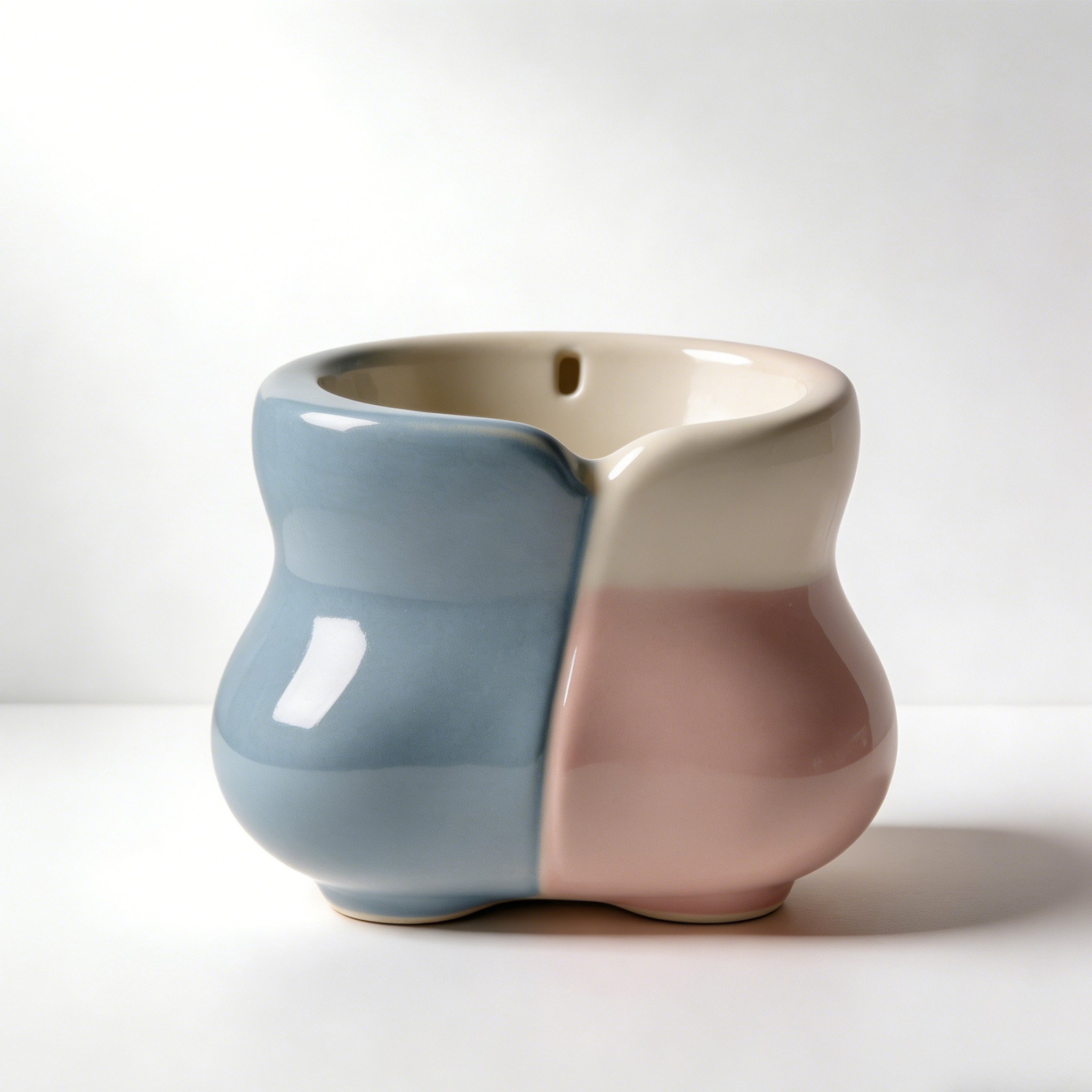 Creative Notched Design Ceramic Cup