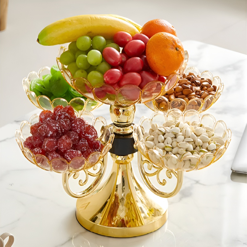 Multifunctional Rotating Candy Tray Dried Fruit Storage Box
